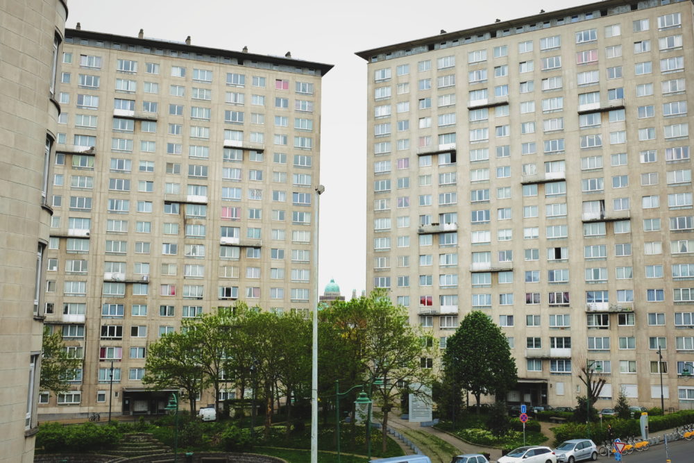 Apartment buildings in Brussels